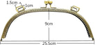 Arch Sew-In Kiss-Lock Purse Frame, 10" x 3 9/16" (25.5 x 9 cm)