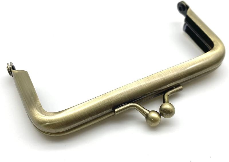 Rectangle Glue-In Kiss-Lock Purse Frame, 3 1/2" x 1 3/4" (9 x 4.5 cm)