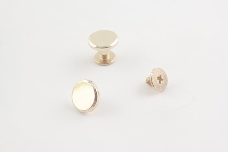Zinc Alloy Round Chicago Binding Screw Rivets Concho Screw Button Nail Rivet for DIY Leather Decoration Bookbinding…
