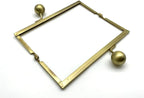 Rectangle Glue-In Kiss-Lock Purse Frame, 5 1/2" x 2 3/16" (14 x 5.5 cm)