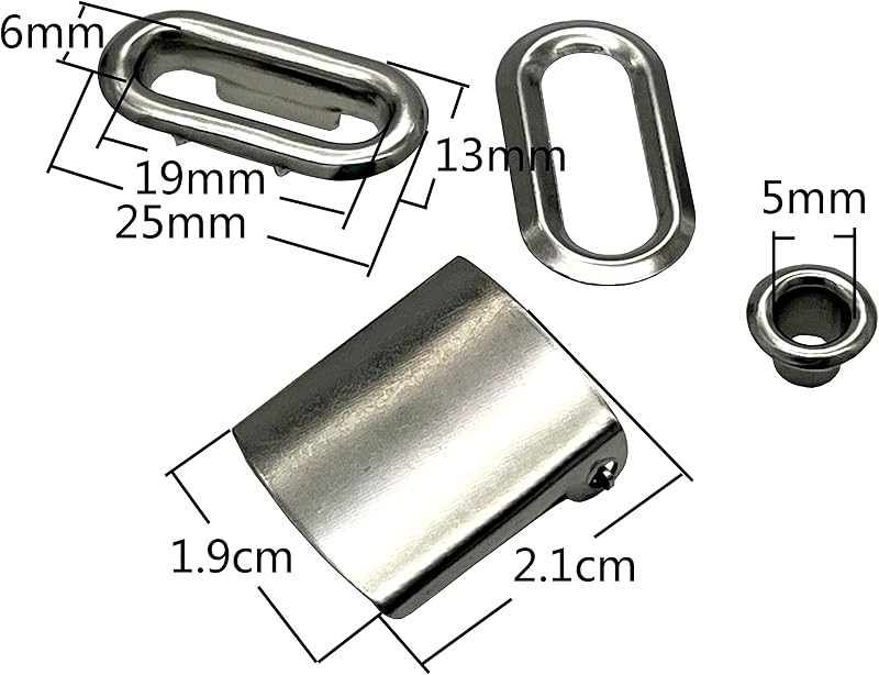 3/4" brass baseball Hat Cap Buckle Strap Clasp Clip Adjustment Buckle closures with Eyelet Grommet for cap repair…