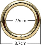 Round O Ring / Iron for Buckle Straps Bags Belt Purse Hardware Making,Bag Replacement Light Gold