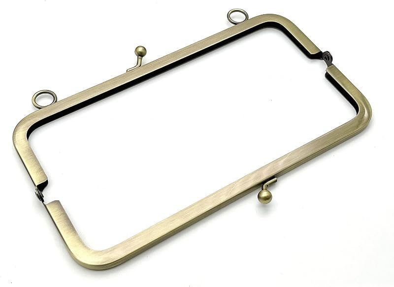 Rectangle Glue-In Kiss-Lock Purse Frame, 7 1/2" x 2 3/16" (19 x 5.5 cm)