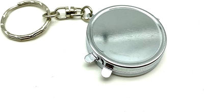 Mini Round Compact Mirror Blank with Key Ring (3.6cm)