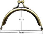 Half-Round Glue-In Kiss-Lock Purse Frame, 2 3/4" x 1 5/8" (7 x 4 cm)