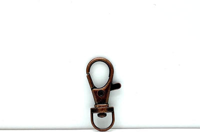 Trigger Swivel Clasp, D Eye (3/8", 3.5cm) - Antique Copper