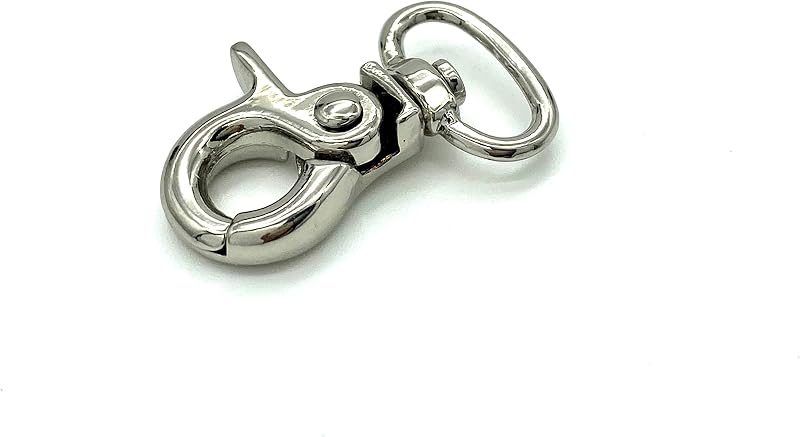 Lobster-Claw Swivel Clasp, Round Eye (8mm-1/2")