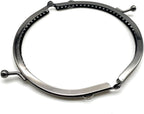 Half-Round Sew-In Kiss-Lock Purse Frame, 4" x 2 3/16" (10 x 5.5 cm) - 6mm Ball Clasp