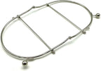 Sew-In Kiss-Lock Purse Frame with Handle, 6 1/8" x 5 3/4" (15.5 x 14.5 cm)