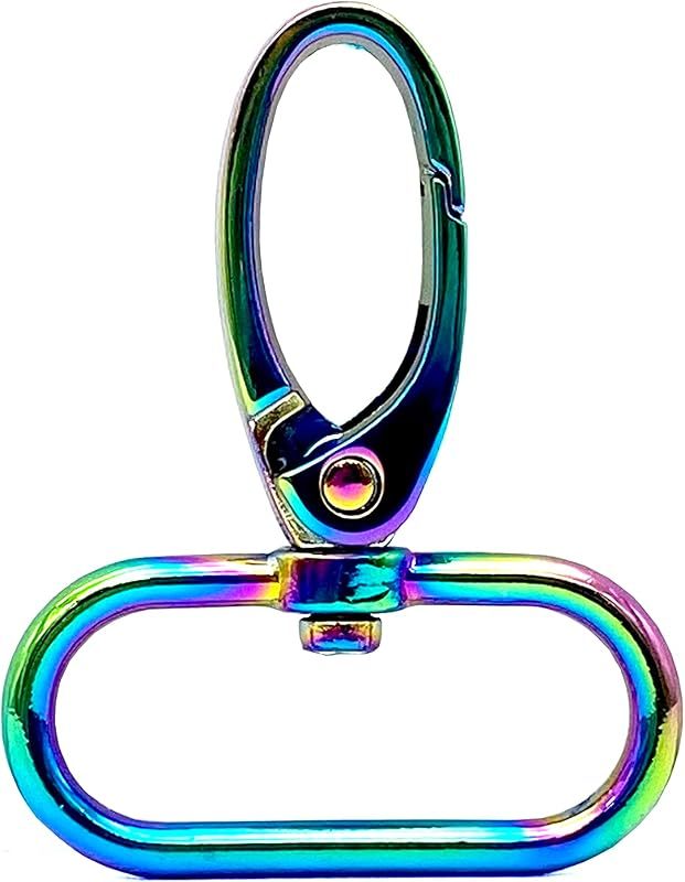 Oval Push-Gate Swivel Snap Hook, Compact