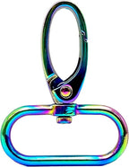 Oval Push-Gate Swivel Snap Hook, Compact