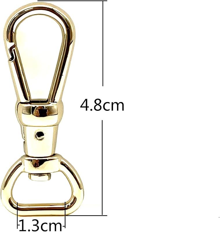 Push-Gate Swivel Clasp, Small D Eye (1/2")