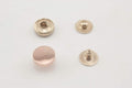 Zinc Alloy Flat top Cap snap Fastener Buttons Washable Press Stud for Sewing Leather Craft Clothing / Rose Golden