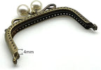 Rectangle Color-Ball Sew-In Kiss-Lock Purse Frame, 9 x 5 cm