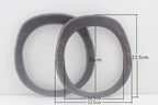 Oval Ring Wood Grommet Bag Purse Handles for Knitting Bag Purse Handle Making / Black