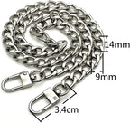 Custom Personalized Bag Purse Shoulder Cable Chain Strap Handles Replacement Extender / Nickel