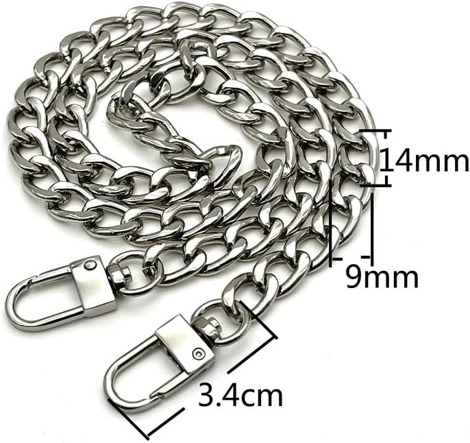 Custom Personalized Bag Purse Shoulder Cable Chain Strap Handles Replacement Extender / Nickel