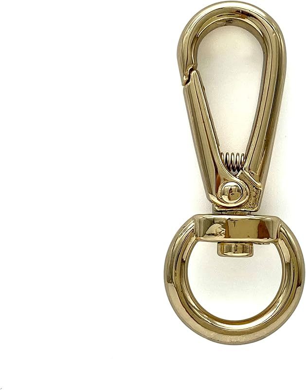Short Push-Gate Swivel Clasp, Round Eye (1/2")