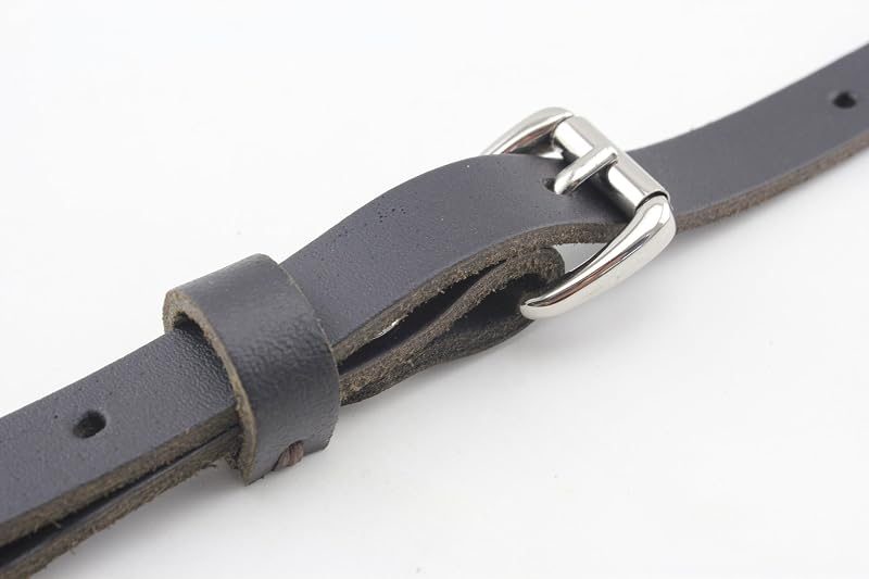 Adjustable Genuine Leather Crossbody Strap, 46 3/8" (118 cm) - Round-Eye Push-Gate Hooks