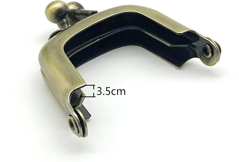 Rectangle Glue-In Kiss-Lock Purse Frame, 1 5/8" x 1" (4 x 2.5 cm)