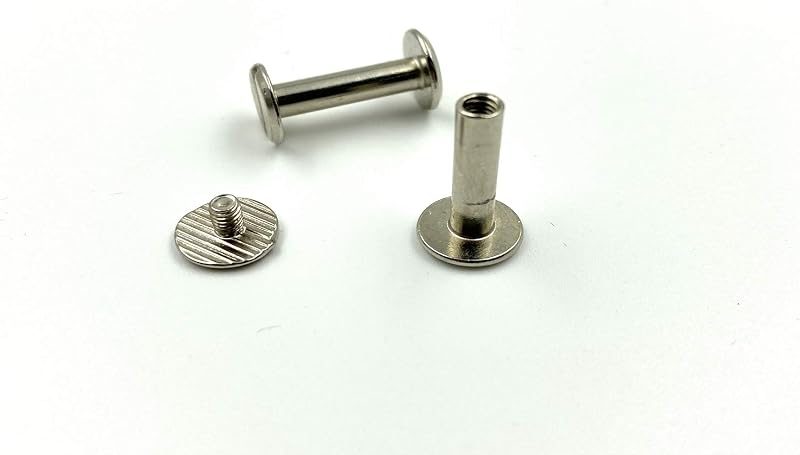 Iron Round Chicago Binding Screw Rivets Concho Screw Button Nail Rivet for DIY Leather Decoration Bookbinding