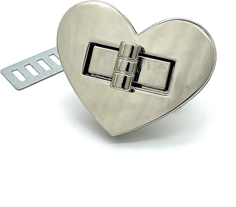 Heart Twist Turn Lock Clasp Purse Closure Lock Zinc alloying for Purse Bag Wallet Clutch Making