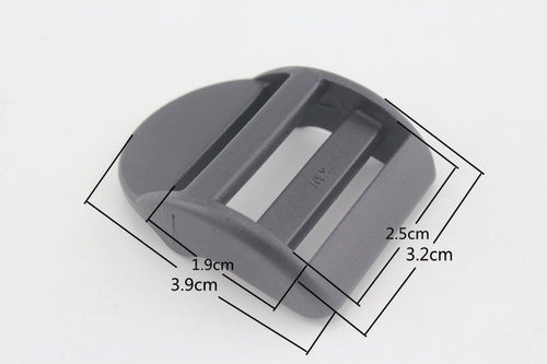 1" (25 mm) Black Plastic ladder lock buckle Slip Lock triglide slide for bag purse backpacks