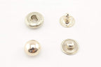 Zinc Alloy Dome-Top Snap Fastener Button Caps