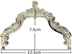 Vintage Embossed Screw-In Kiss-Lock Purse Frame, 5" x 3" (12.5 x 7.5 cm)