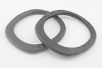 Oval Ring Wood Grommet Bag Purse Handles for Knitting Bag Purse Handle Making / Black