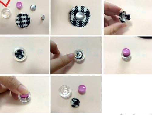 Buttons to Cover Aluminium Fabric Self Cover Button Kit with Wire Back Wholesale Assembly Tool Size 20 Diameter / 1Sets