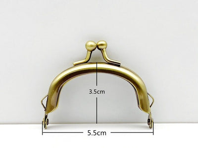 Glue-In Kiss-Lock Purse Frame, 2 1/4" (5.5 cm)