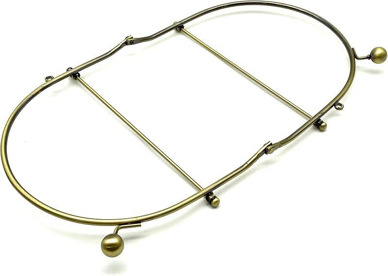 Sew-In Kiss-Lock Purse Frame with Handle, 6 1/4" x 5 3/4" (16 x 14.5 cm)