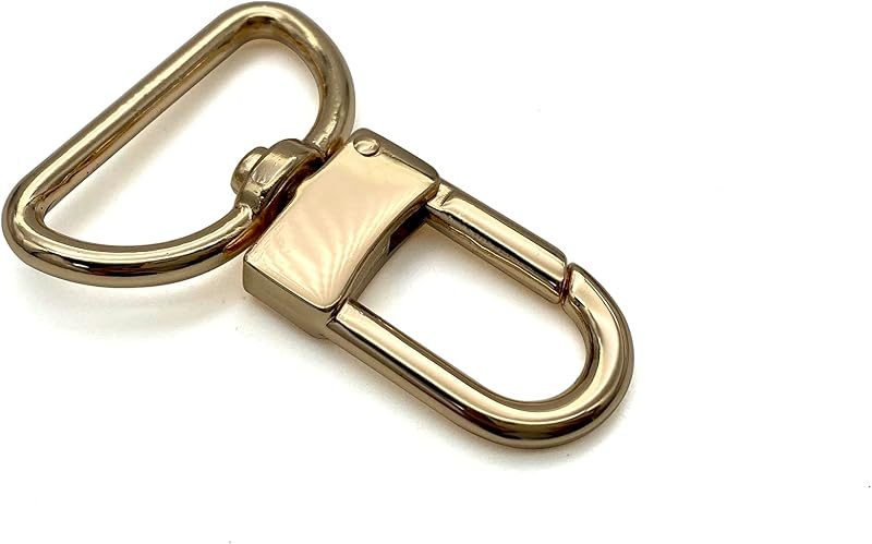 Square-Top Push-Gate Swivel Snap Hook, D-Ring Eye