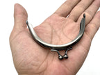 Half-Round Glue-In Kiss-Lock Purse Frame, 3 3/8" x 2" (8.5 x 5 cm)