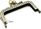Rectangle Sew-In Kiss-Lock Purse Frame, 8.5 x 4.5 cm
