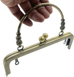 Rectangle Sew-In Kiss-Lock Purse Frame with Chain Loops, 7" x 2 5/8" (18 x 6.5 cm)