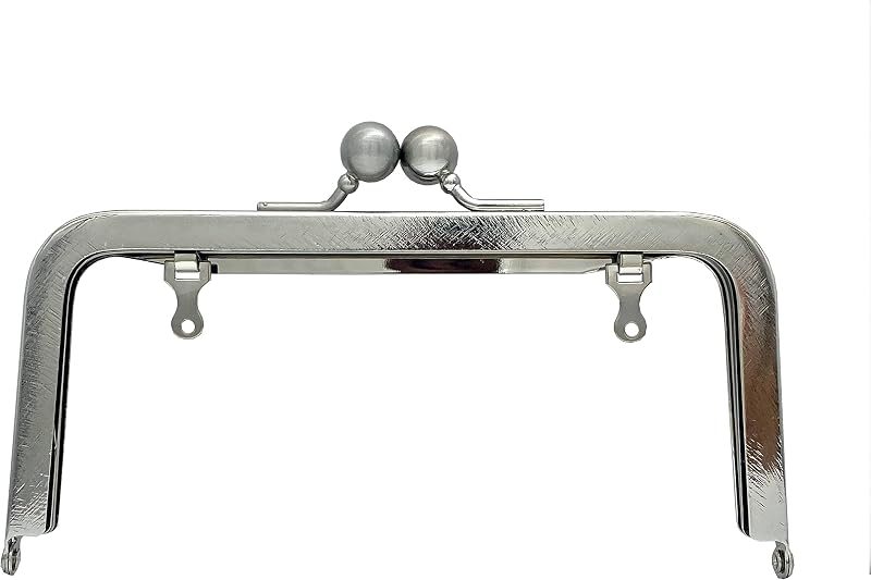 Rectangle Glue-In Kiss-Lock Purse Frame, 6 1/4" x 3" (16 x 7.5 cm)