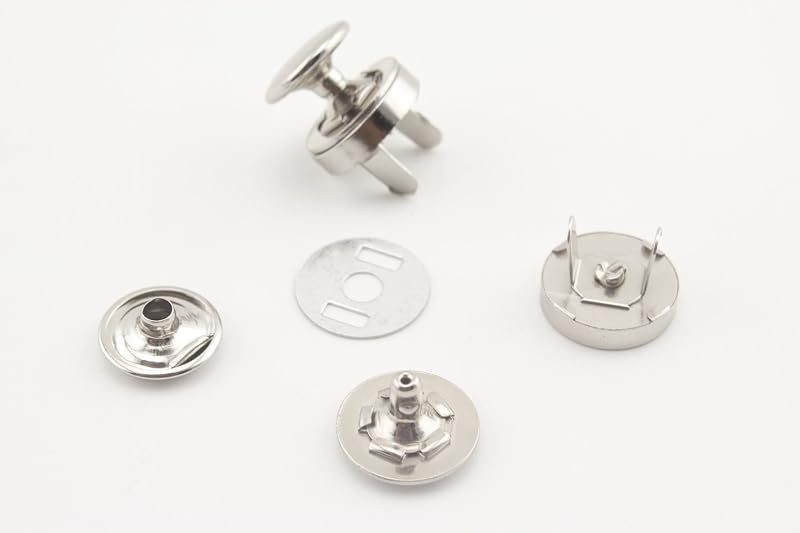 Round Rivet Magnetic Snaps Bag Button Purse Leather Closures for Sewing Purse Bag Clutch Wallet