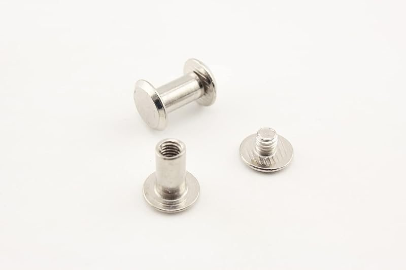 Iron Round Chicago Binding Screw Rivets Concho Screw Button Nail Rivet for DIY Leather Decoration Bookbinding