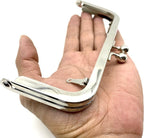 Rectangle Glue-In Kiss-Lock Purse Frame, 6 1/8" x 2 5/8" (15.5 x 6.5 cm)