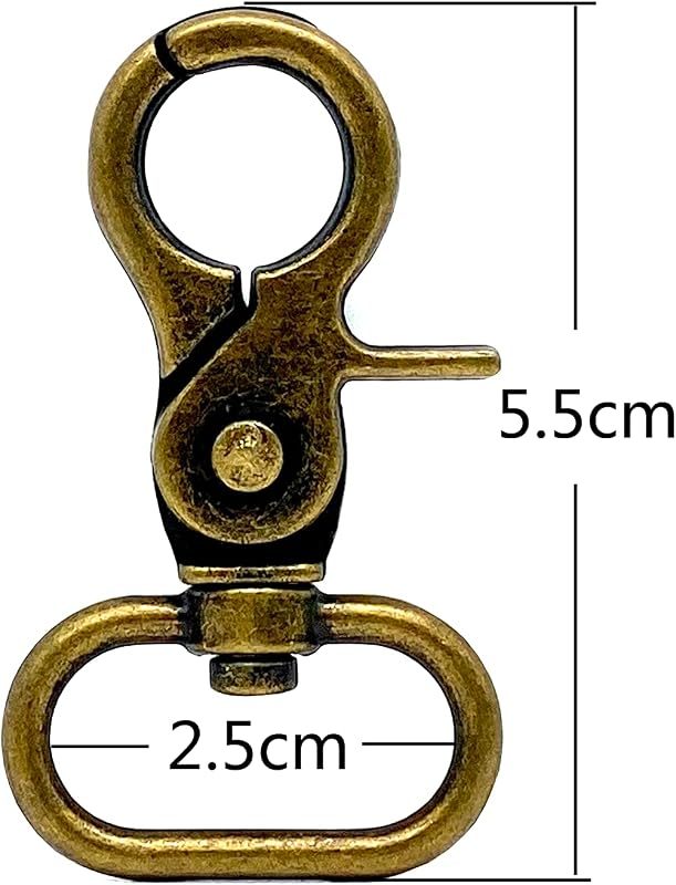 Lobster-Claw Swivel Snap Hook, D-Ring Eye