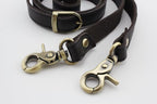 Adjustable Genuine Leather Shoulder Crossbody Bag Purse Strap Handles with Hooks for Bag Making Replacement / Deep…