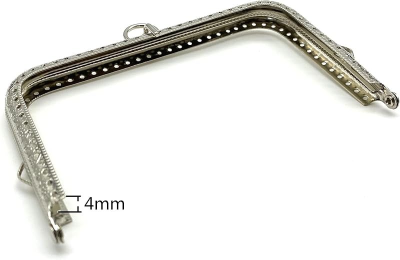 Rectangle Sew-In Kiss-Lock Purse Frame, 5 1/8" x 3 1/8" (13 x 8 cm)