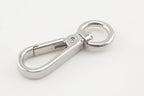 Pear Push-Gate Swivel Clasp, Round Eye (1/2")