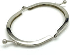 Half-Round Glue-In Kiss-Lock Purse Frame, 3" x 2" (7.5 x 5 cm)