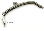 Arch Glue-In Kiss-Lock Purse Frame, 5 3/4" x 2 5/8" (14.5 x 6.5 cm)