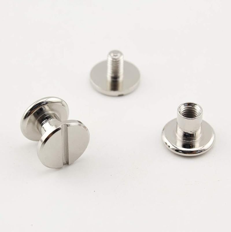 Iron Round Chicago Binding Screw Rivets Concho Screw Button Nail Rivet for DIY Leather Decoration Bookbinding