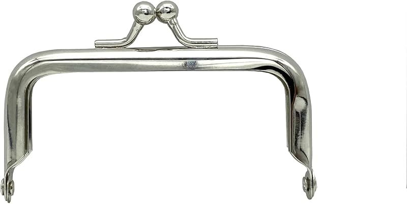 Glue-In Kiss-Lock Purse Frame, 3" x 1 5/8" (7.5 x 4 cm) - 6mm Ball Clasp