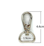 Push-Gate Swivel Snap Hook, Round Eye (3/4", 4.4cm)